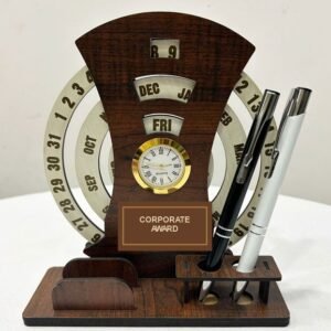 personalized wooden clock organizer