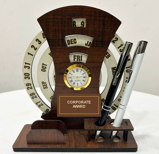 Personalized Wooden Clock Organizer